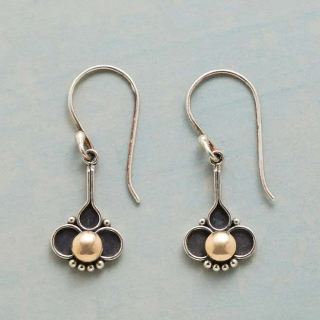 Pendientes Boho Klaver de Plata con Perlas