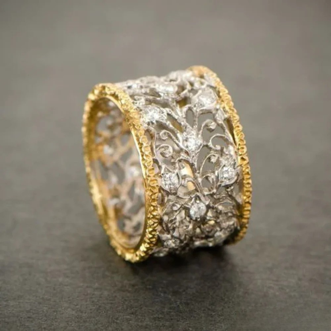 Anillo Retro de Zircón Ivy