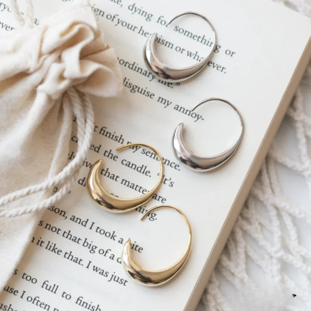 Pendientes Elegantes de Oro y Plata