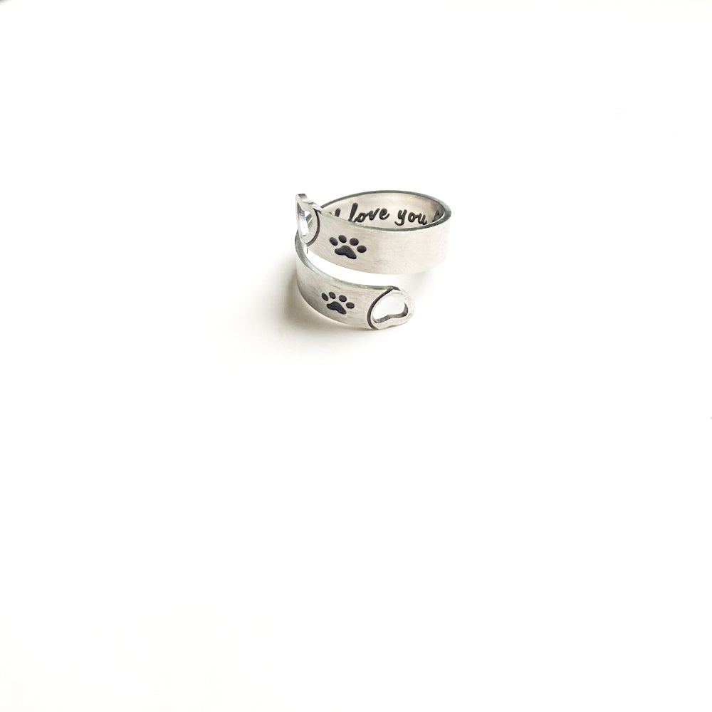 Anillo Ajustable de Acero Inoxidable con Diseño de Corazón Giratorio