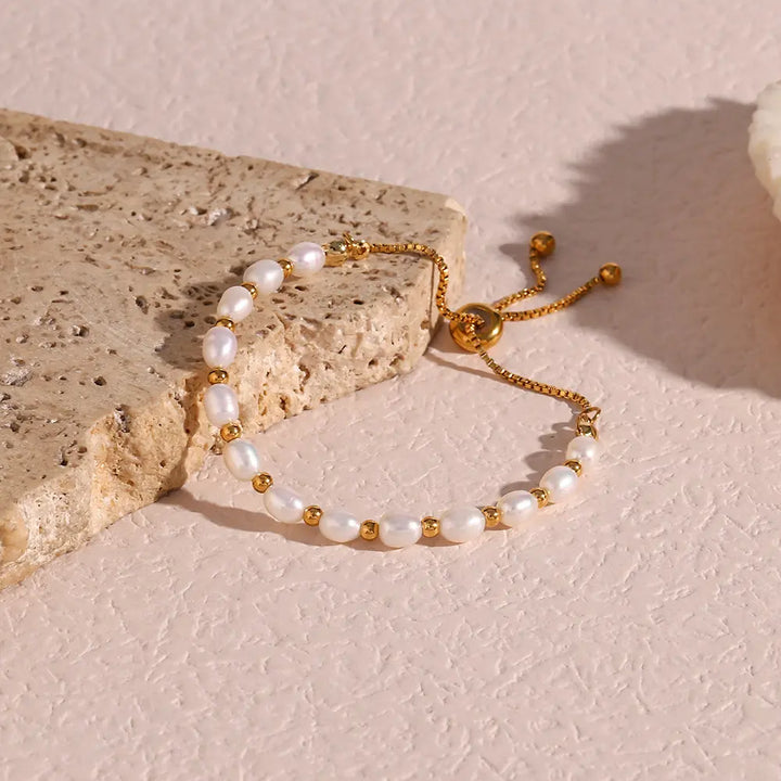 Pulsera Clásica de Perlas Naturales