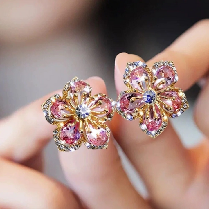 Pendientes Multicolores de Zirconia en Plata de Ley