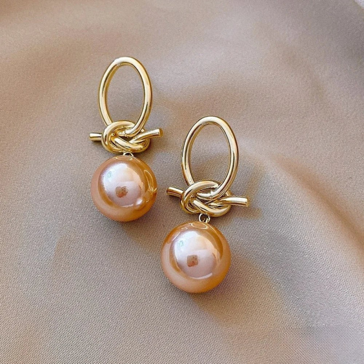 Pendientes de oro con perlas