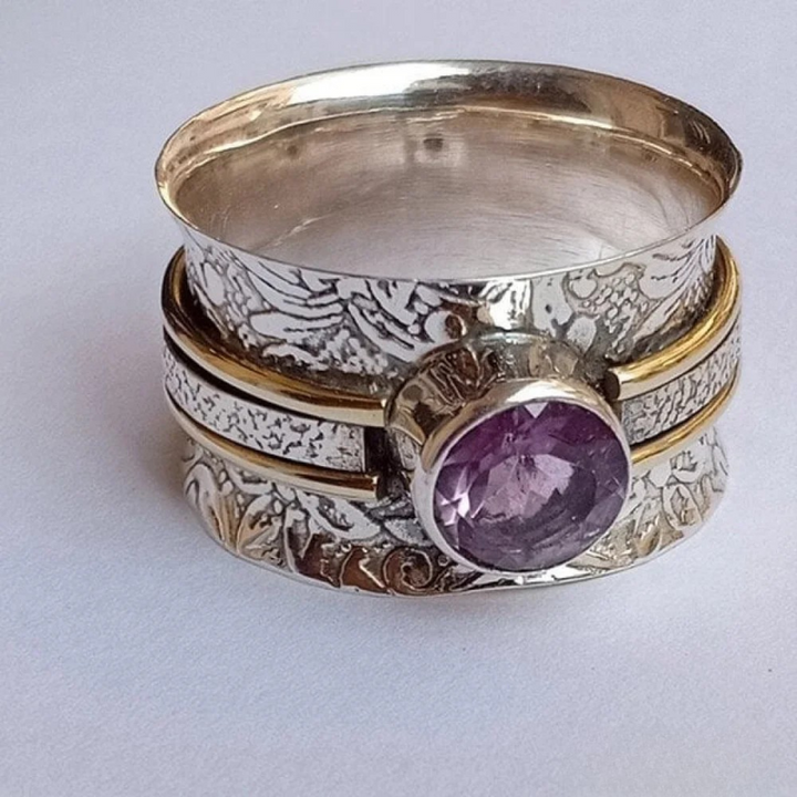 Anillo Bohemio de Cristales para Meditación