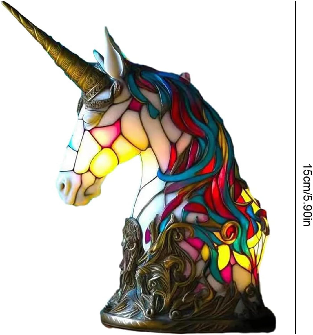 Lámpara de Vidrio de Unicornio con Acabado Texturizado