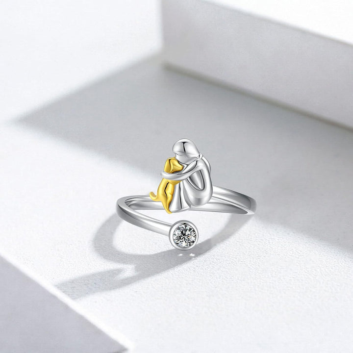 Anillo Ajustable de Plata 925 para Perros – Joyería Artesanal para Mujeres