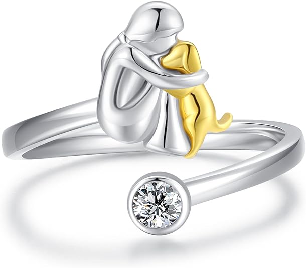 Anillo Ajustable de Plata 925 para Perros – Joyería Artesanal para Mujeres