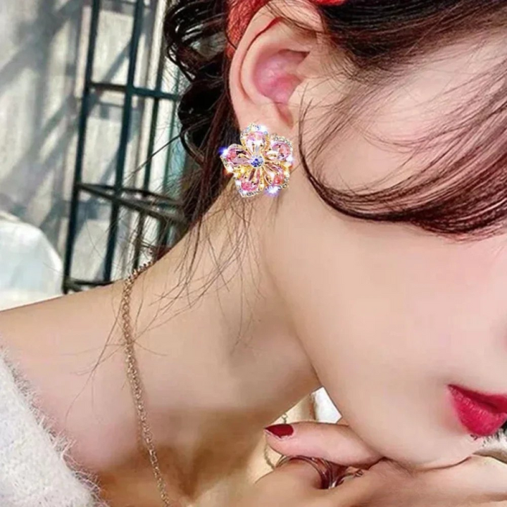 Pendientes Multicolores de Zirconia en Plata de Ley