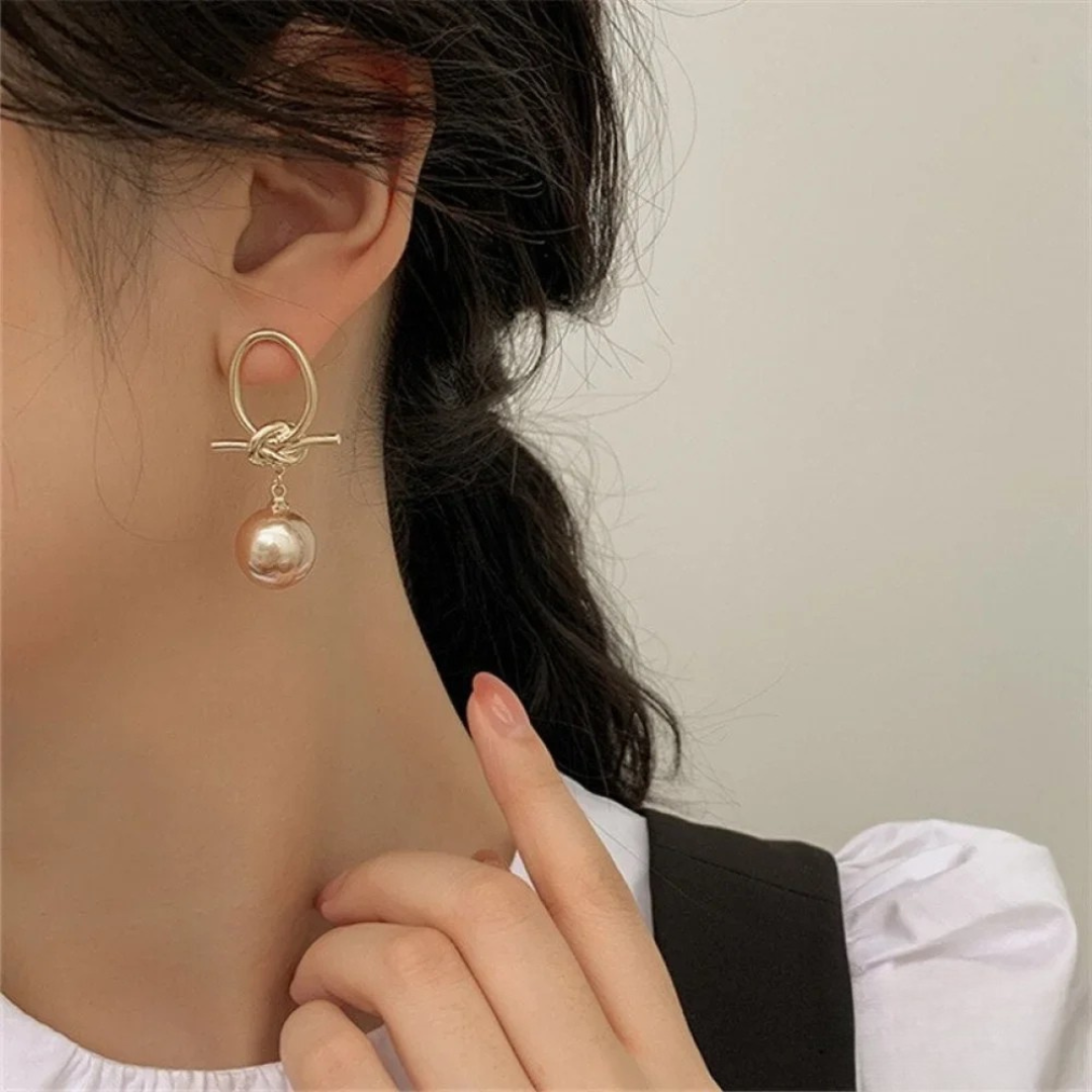 Pendientes de oro con perlas