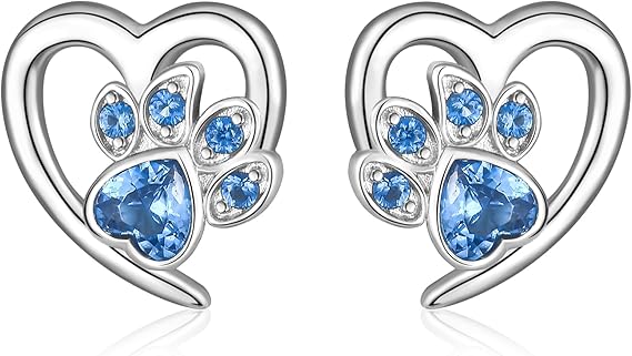 Pendientes de Huella y Corazón – Joyería Ideal para Amantes de los Animales