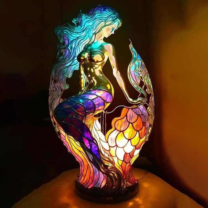 Lámpara de Mesa Bohemia con Diseño de Sirena