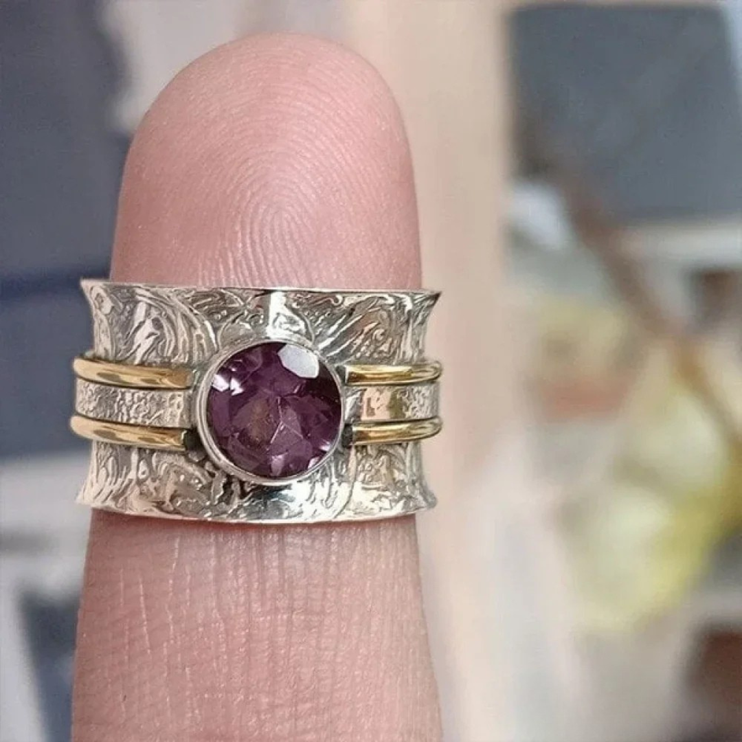 Anillo Bohemio de Cristales para Meditación
