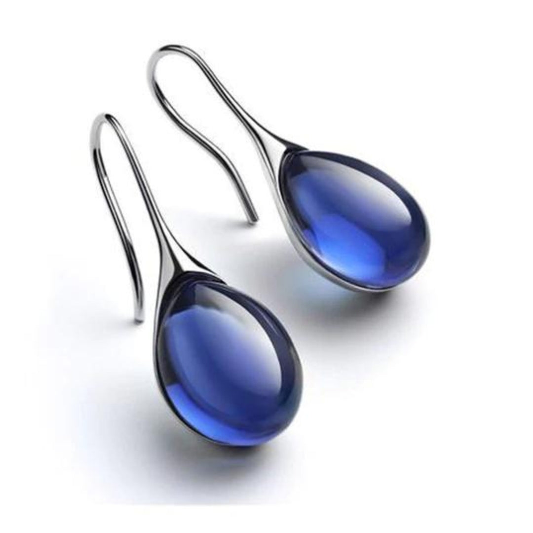 Pendientes de cristal en tonos dorado y plateado
