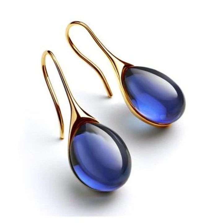 Pendientes de cristal en tonos dorado y plateado