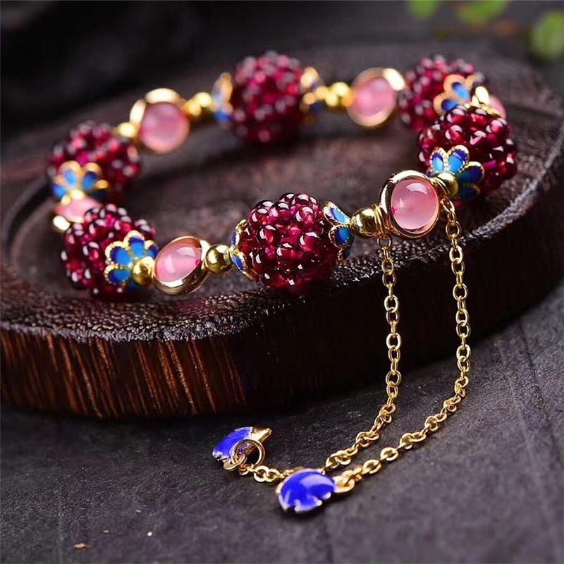 Pulsera de Piedras Naturales Berries