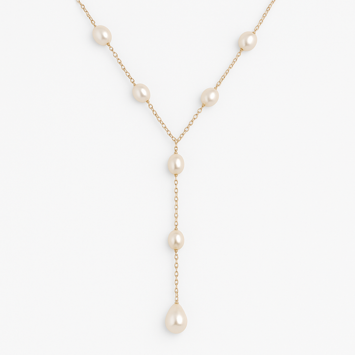 Collar Vintage con Perlas Colgantes