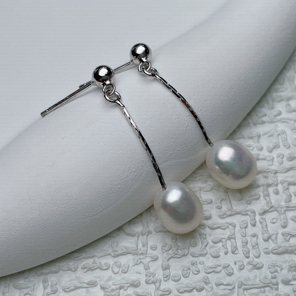 Pendientes de Perlas de Agua Dulce Francesas