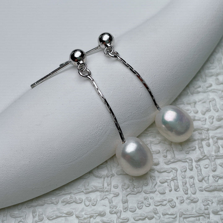 Pendientes de Perlas de Agua Dulce Francesas