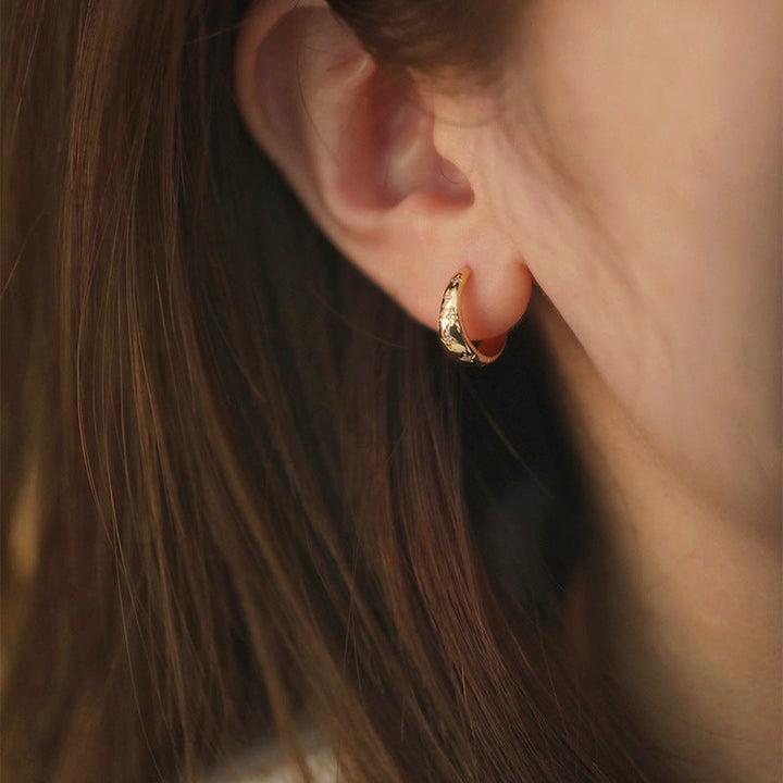 Pendientes de Plata Premium con Baño de Oro