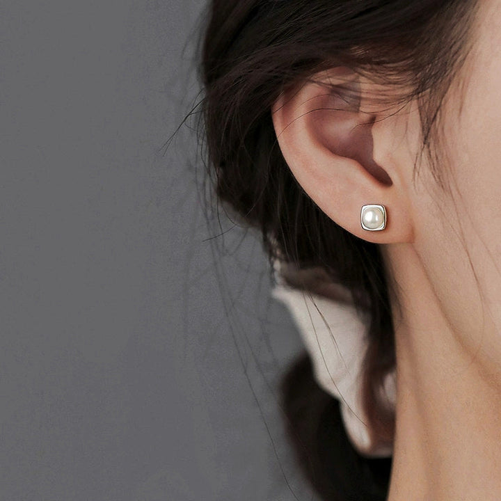 Pendientes Modernos con Perlas de Agua Dulce