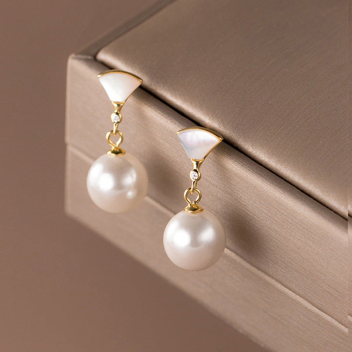 Pendientes Retro de Plata con Perlas