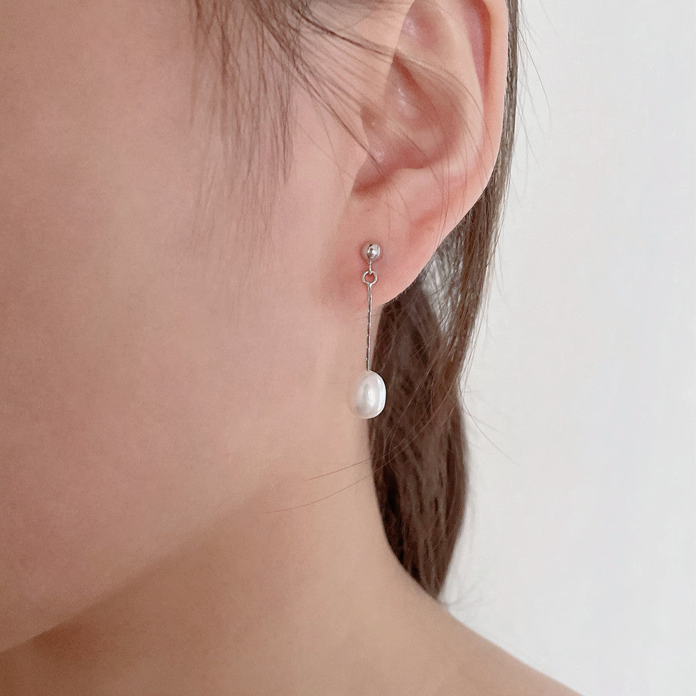 Pendientes de Perlas de Agua Dulce Francesas