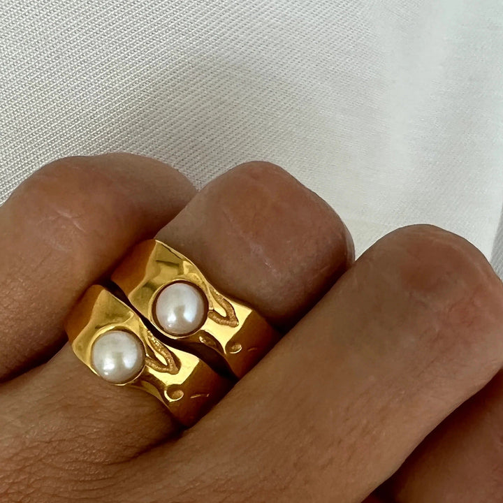 Anillo Vintage con Perla Natural