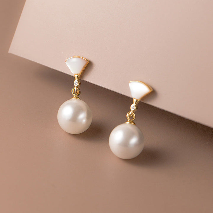 Pendientes Retro de Plata con Perlas