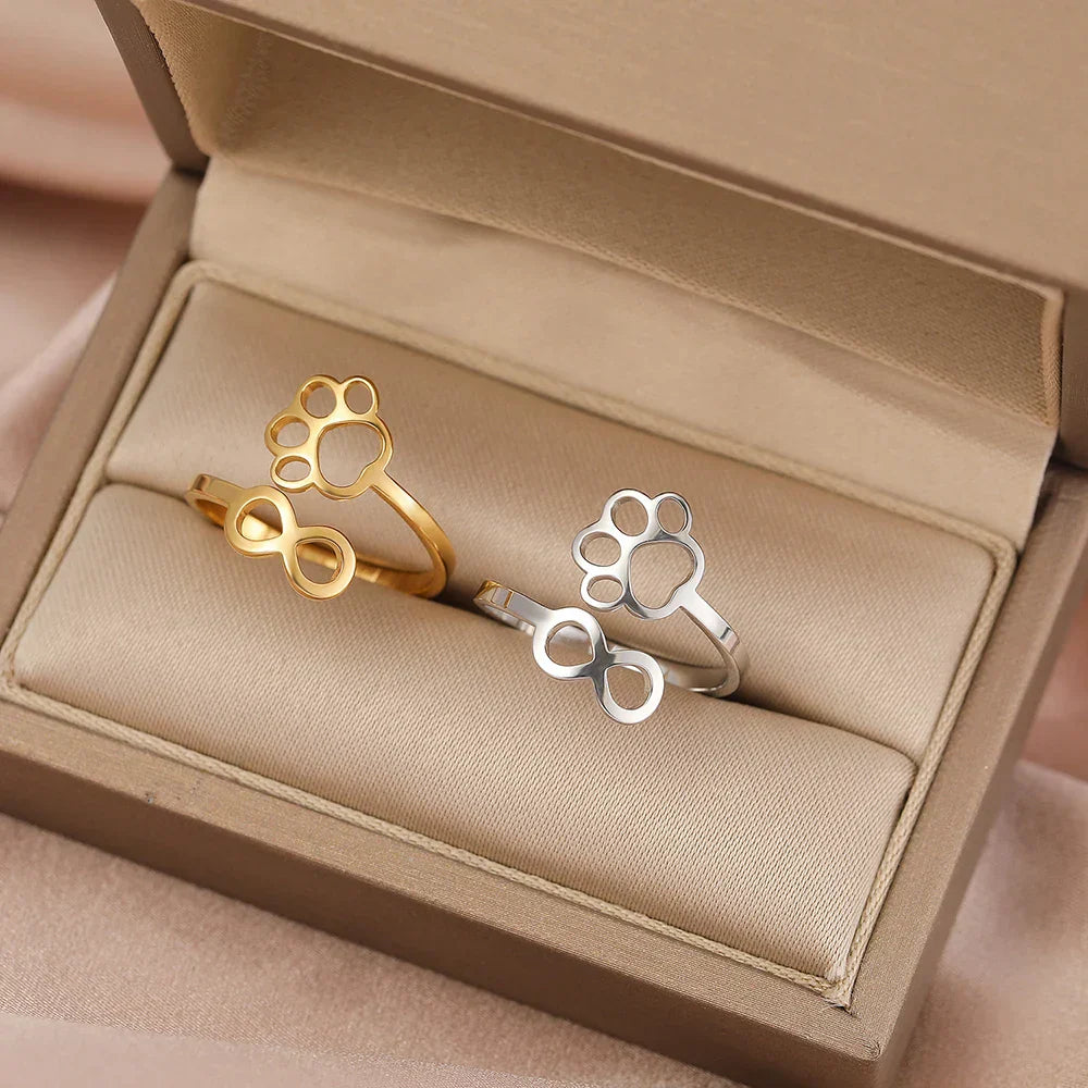 Anillo Ajustable de Infinidad en Acero Inoxidable – Símbolo de Amor para Mujeres