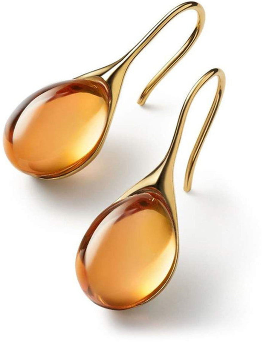 Pendientes de cristal en tonos dorado y plateado