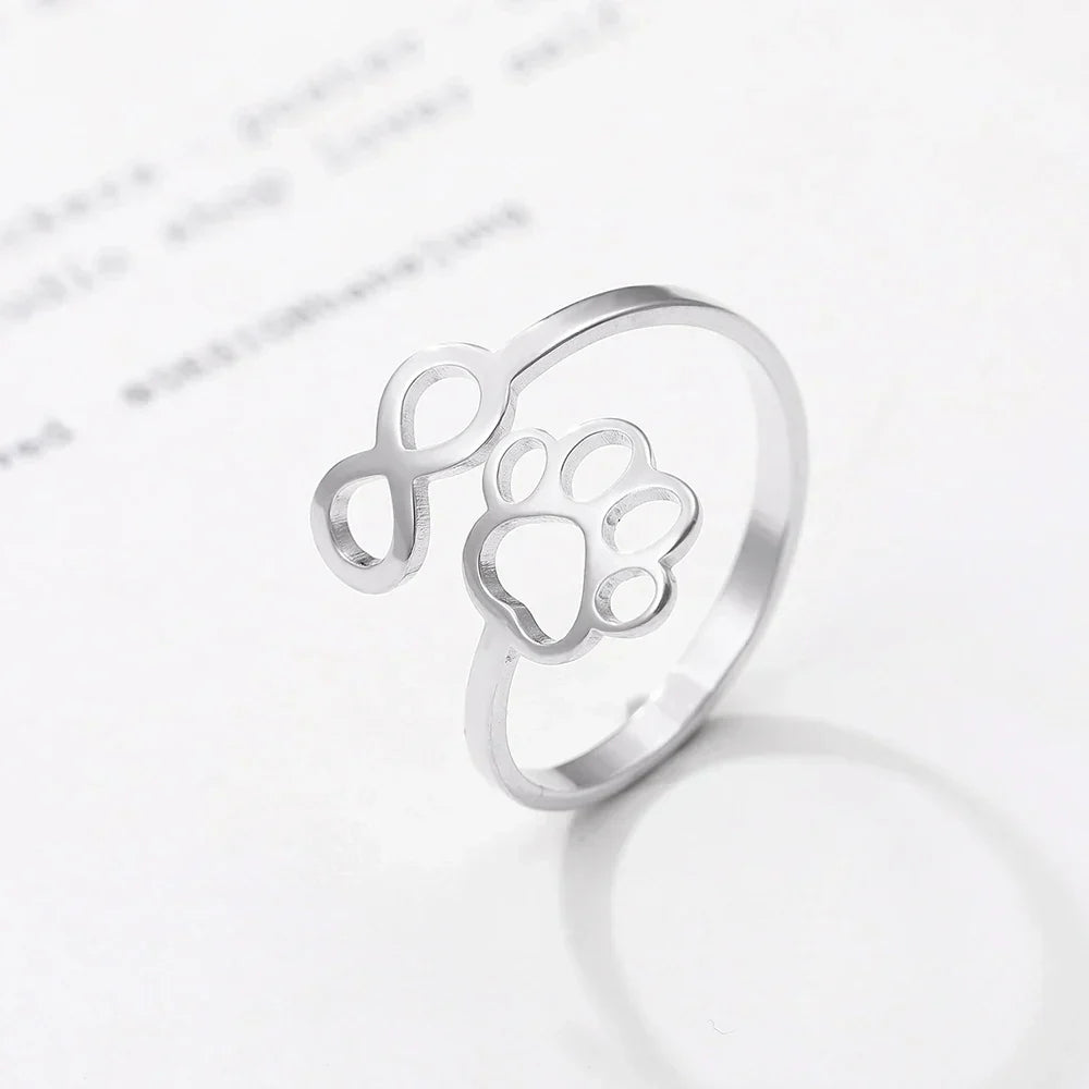 Anillo Ajustable de Infinidad en Acero Inoxidable – Símbolo de Amor para Mujeres