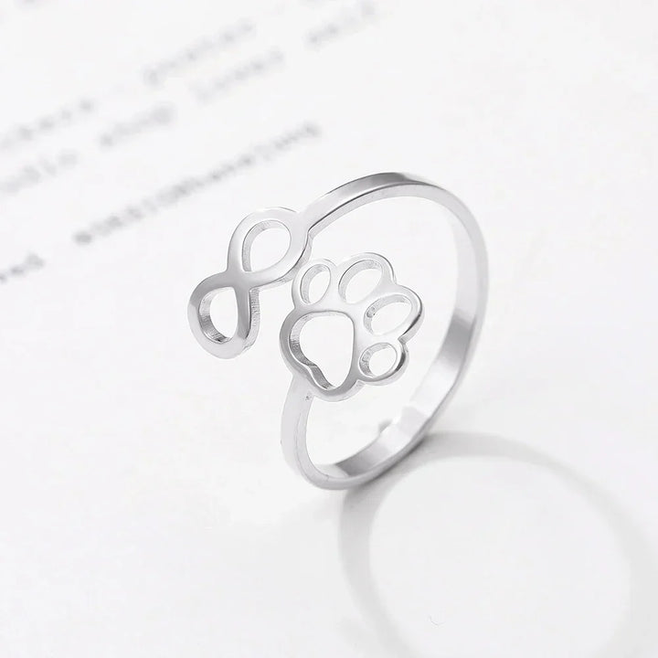 Anillo Ajustable de Infinidad en Acero Inoxidable – Símbolo de Amor para Mujeres