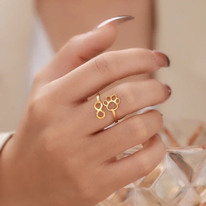 Anillo Ajustable de Infinidad en Acero Inoxidable – Símbolo de Amor para Mujeres