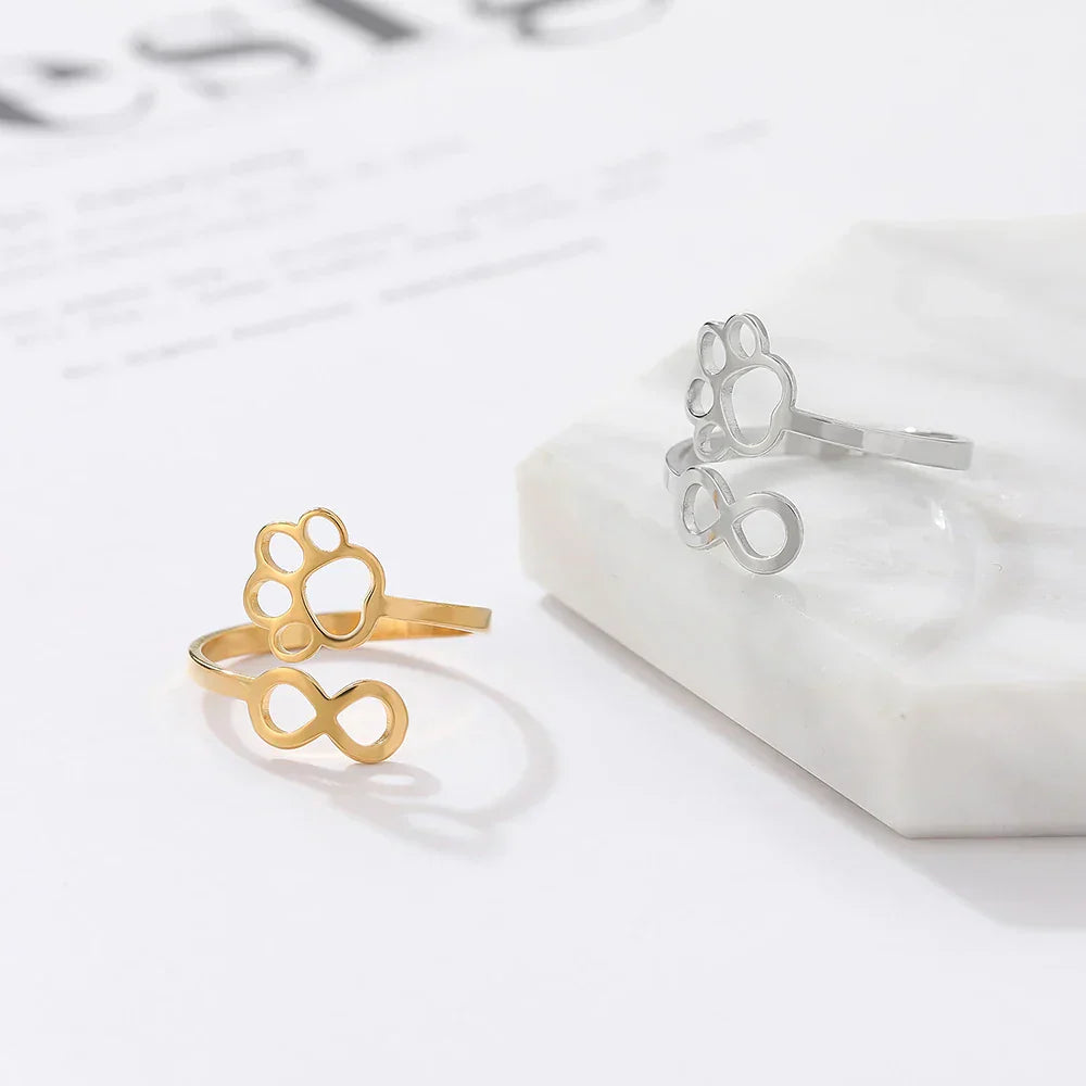 Anillo Ajustable de Infinidad en Acero Inoxidable – Símbolo de Amor para Mujeres