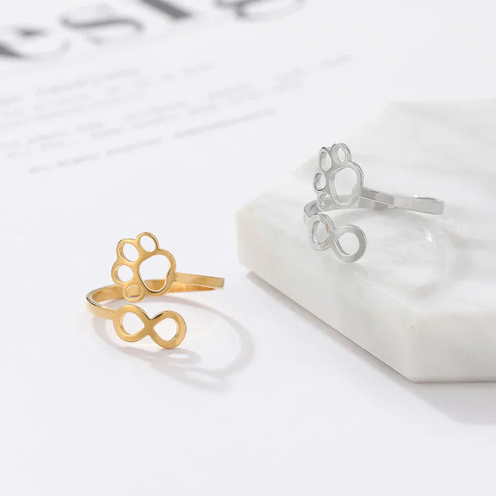 Anillo Ajustable de Infinidad en Acero Inoxidable – Símbolo de Amor para Mujeres
