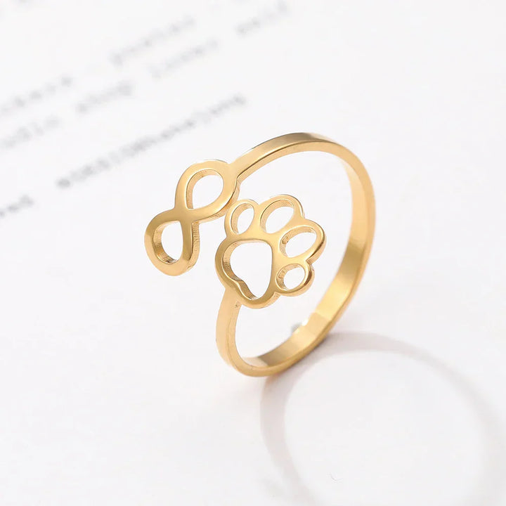 Anillo Ajustable de Infinidad en Acero Inoxidable – Símbolo de Amor para Mujeres
