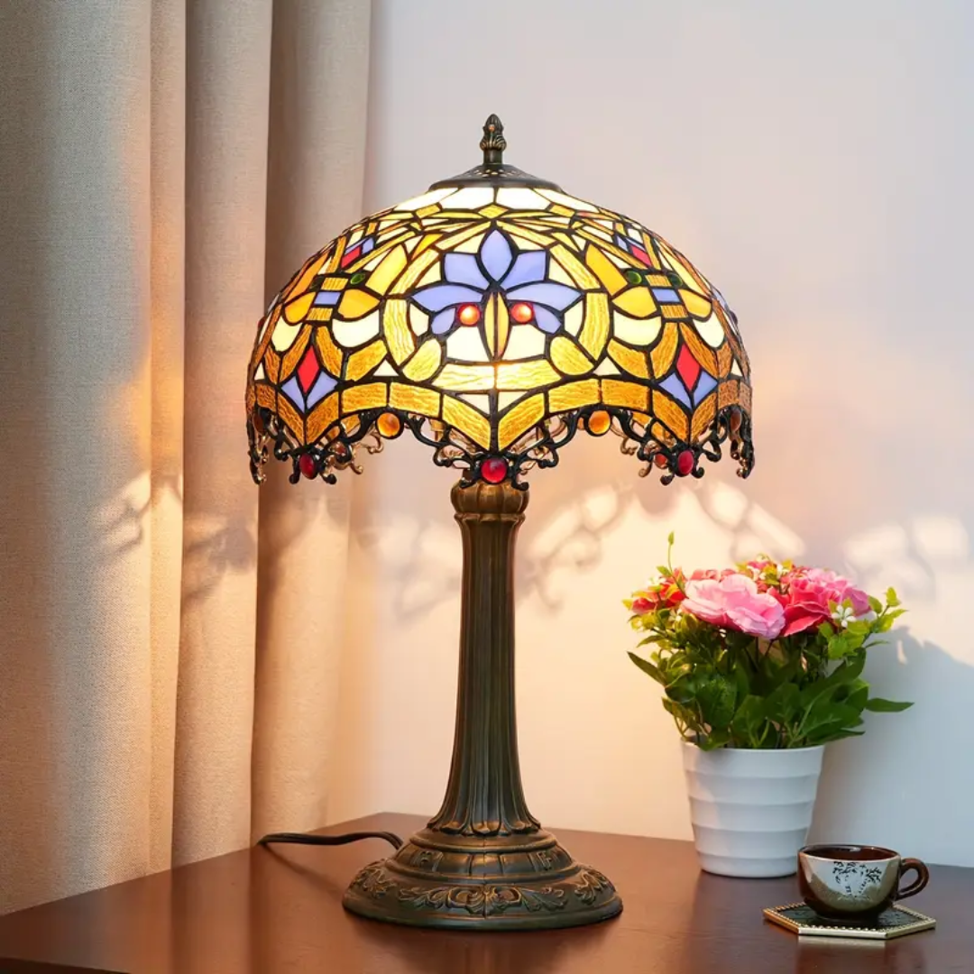 Veerdecor Lámpara de Mesa de Vidrio