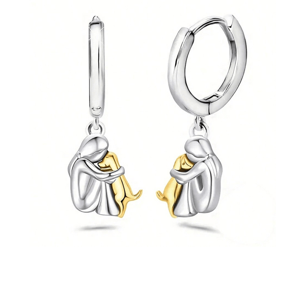Colgante de la Suerte con Diseño de Perro + Pendientes Regalo