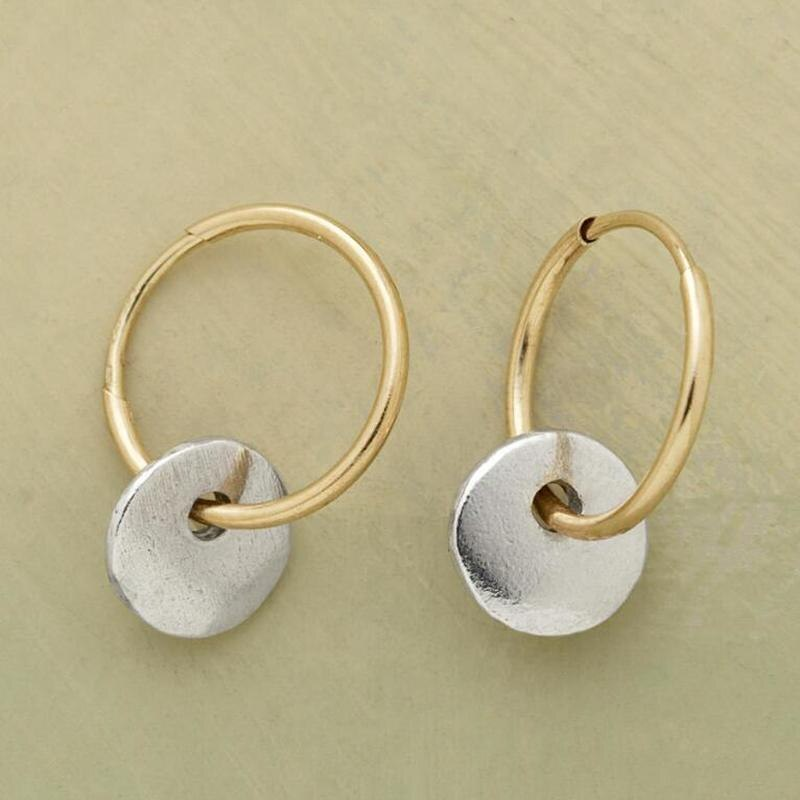 Pendientes Dorados y Aros Plateados