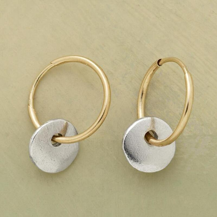Pendientes Dorados y Aros Plateados