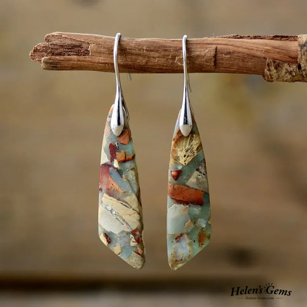 Pendientes Vintage de Piedra Natural